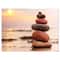 Designart - Stones Pyramid on Sand Symbolizing Zen - Landscape Canvas Art Print